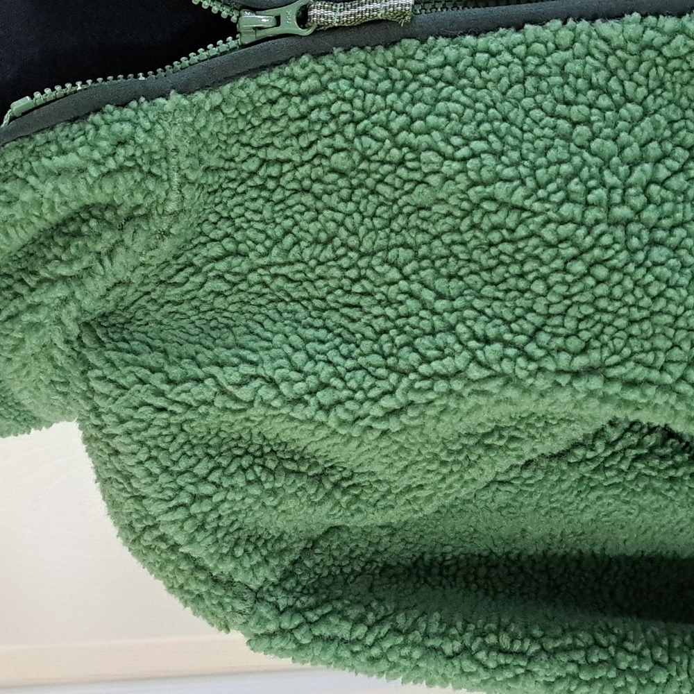 Land's End Fleece Sherpa Oversized Unisex Zipped Chunky Hooded Sweater Jacket - Picture 3 of 9